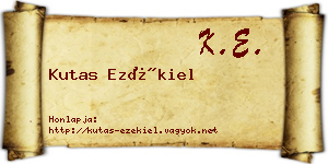 Kutas Ezékiel névjegykártya